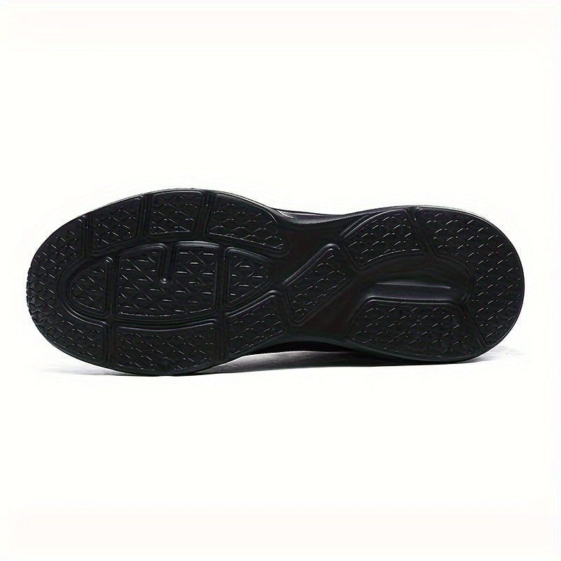 Men's Navy Blue Athletic Sneakers Breathable Fabric EVA Sole Casual Running Shoes