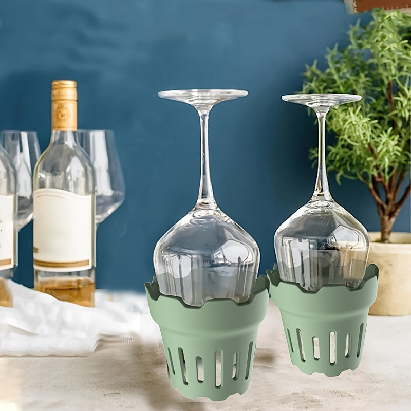 Fast-Drying Silicone Water Bottle Holder, Multipurpose Rack, Stackable, 4 Colors