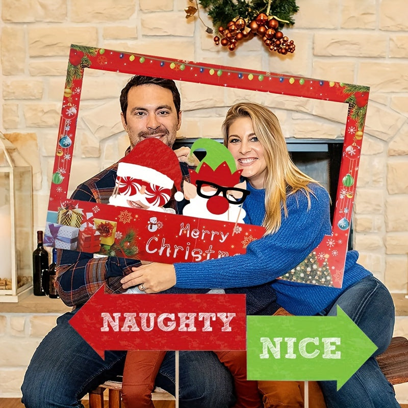 Foldable Patriotic Paper Photo Frame for Christmas Party Photo Booth