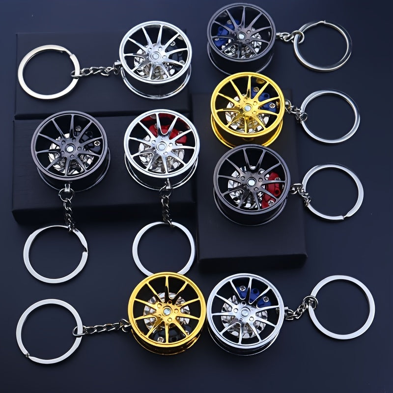 Universal 360° Rotating Car Keychain Pendant Creative Car Decor Gift