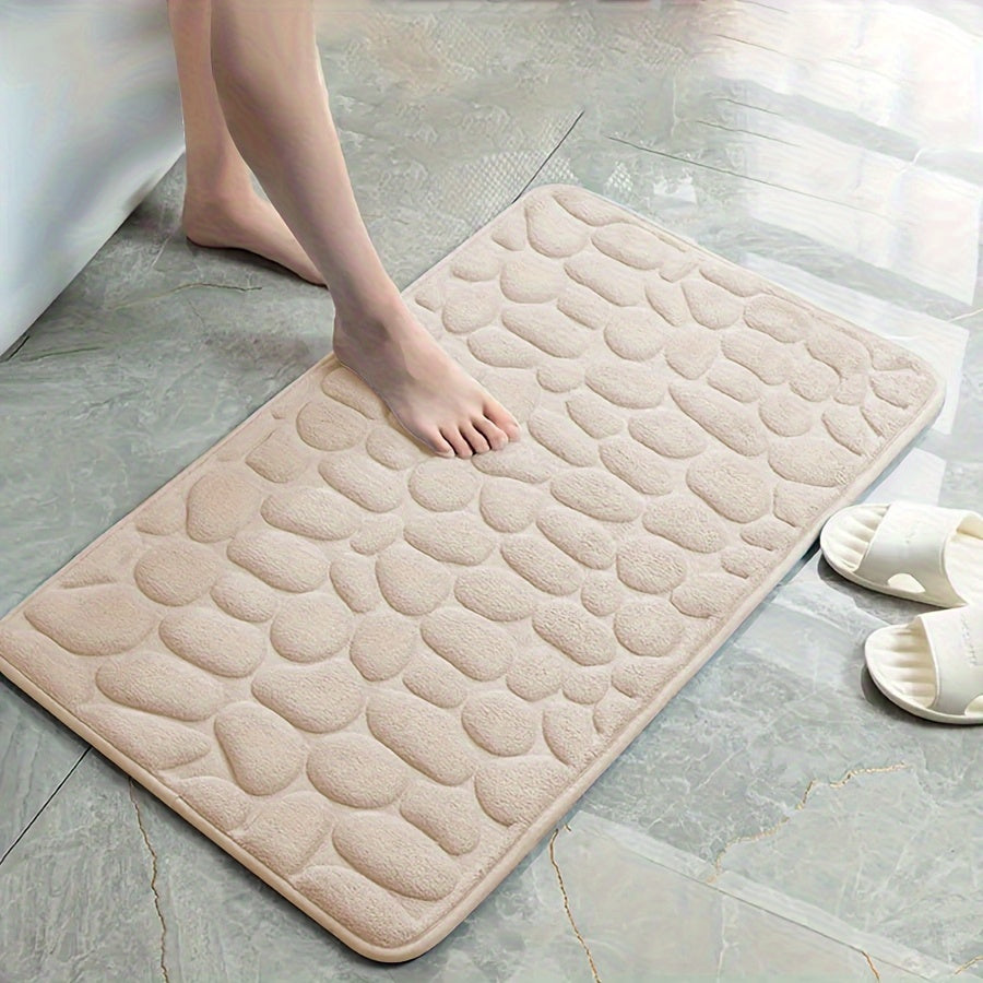 Alfombra de baño de espuma viscoelástica de lujo antideslizante, suave y absorbente para bañeras y duchas