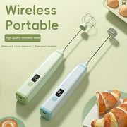 Electric Handheld Mixer with Digital Display 3-Speed Whisk for Eggs and Cream