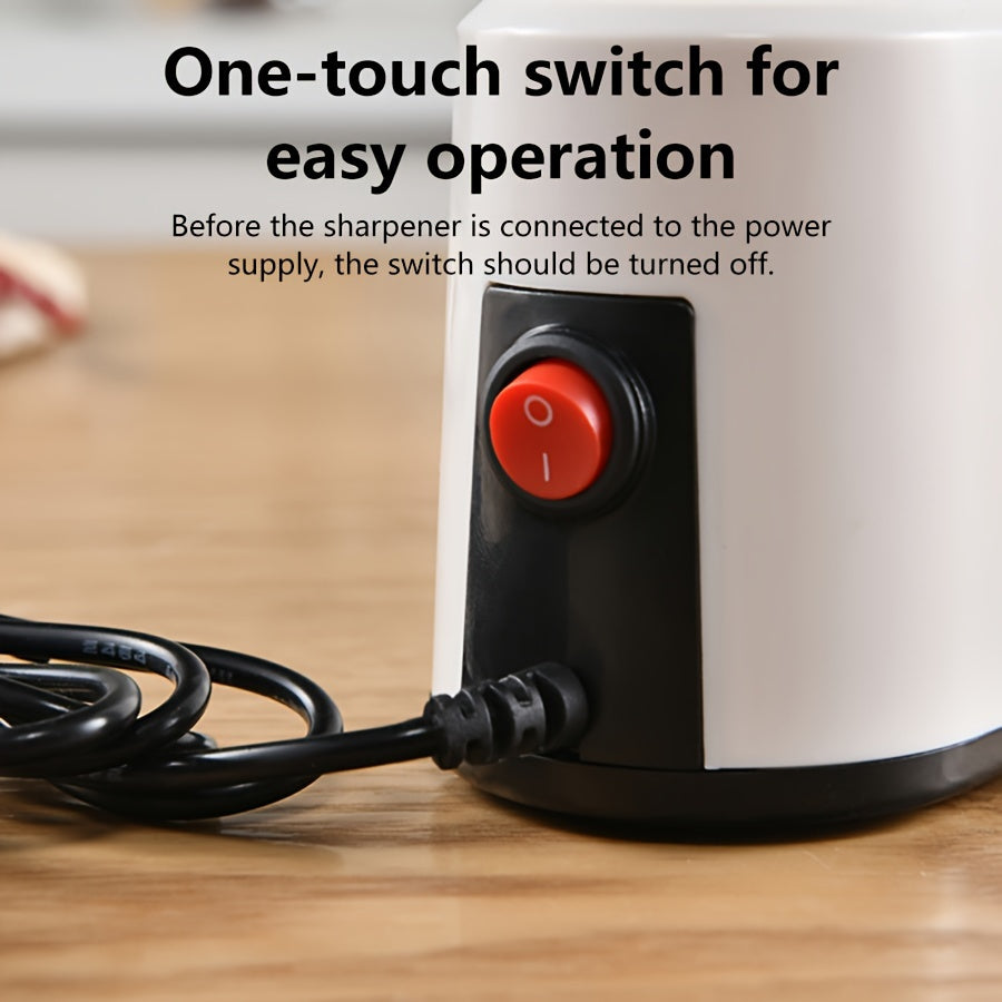 Портативный электрический точильный станок на USB для быстрой заточки кухонных ножей и ножниц, изготовленный из прочного материала PC.