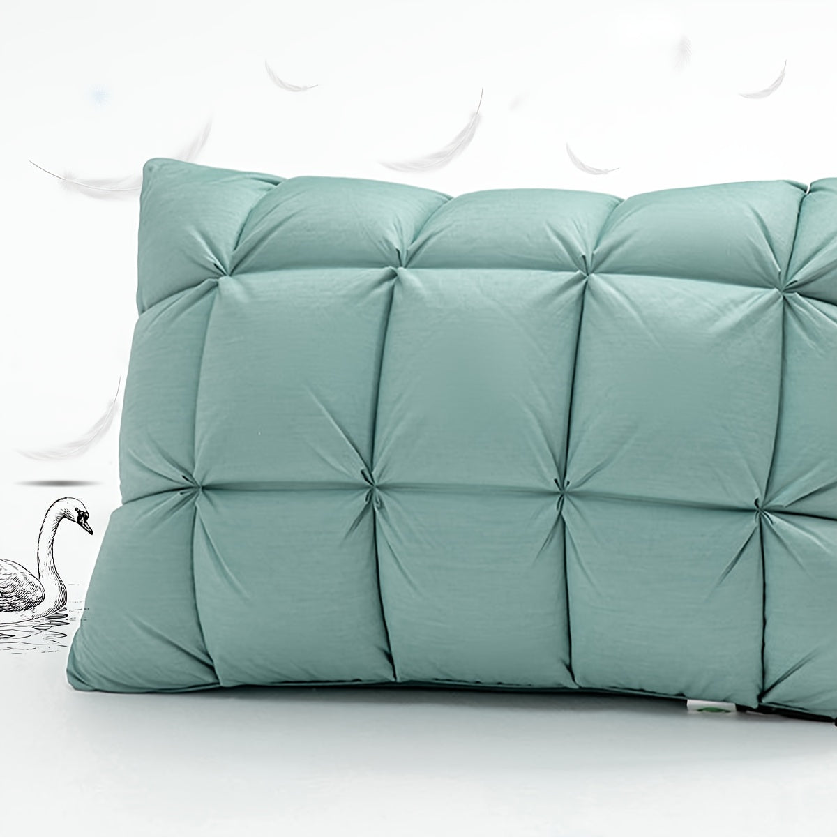 Роскошная подушка из гусиного пуха с дизайном с защипами для поддержки шеи в спальне или отеле