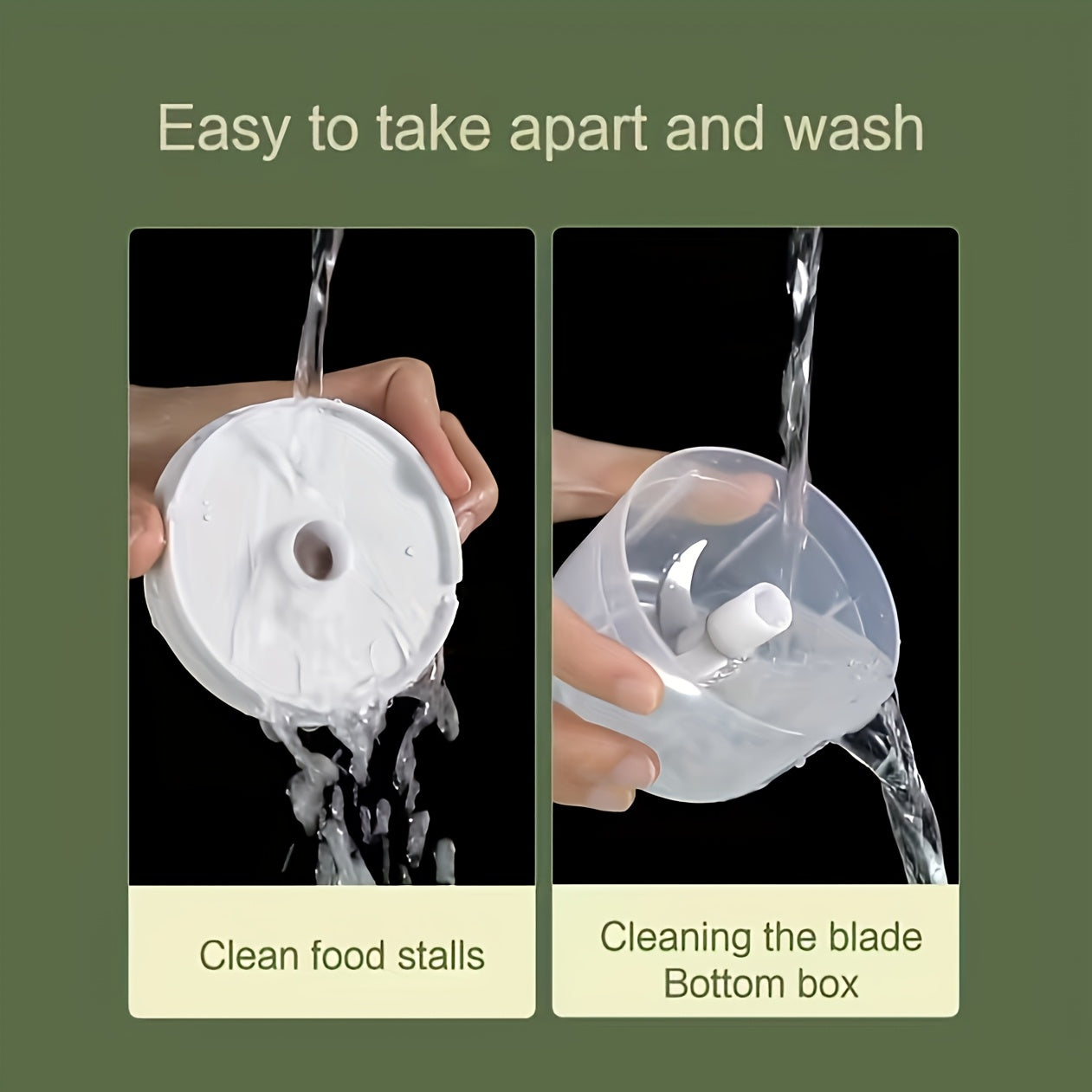 SENBOWE USB Elektr garlic press va oziq-ovqat protsessori - zanglamaydigan po'lat pichoq bilan kompakt dizayn, 5 soniya ichida maydalash, tez oshxona tayyorlash uchun USB orqali quvvatlanadigan.