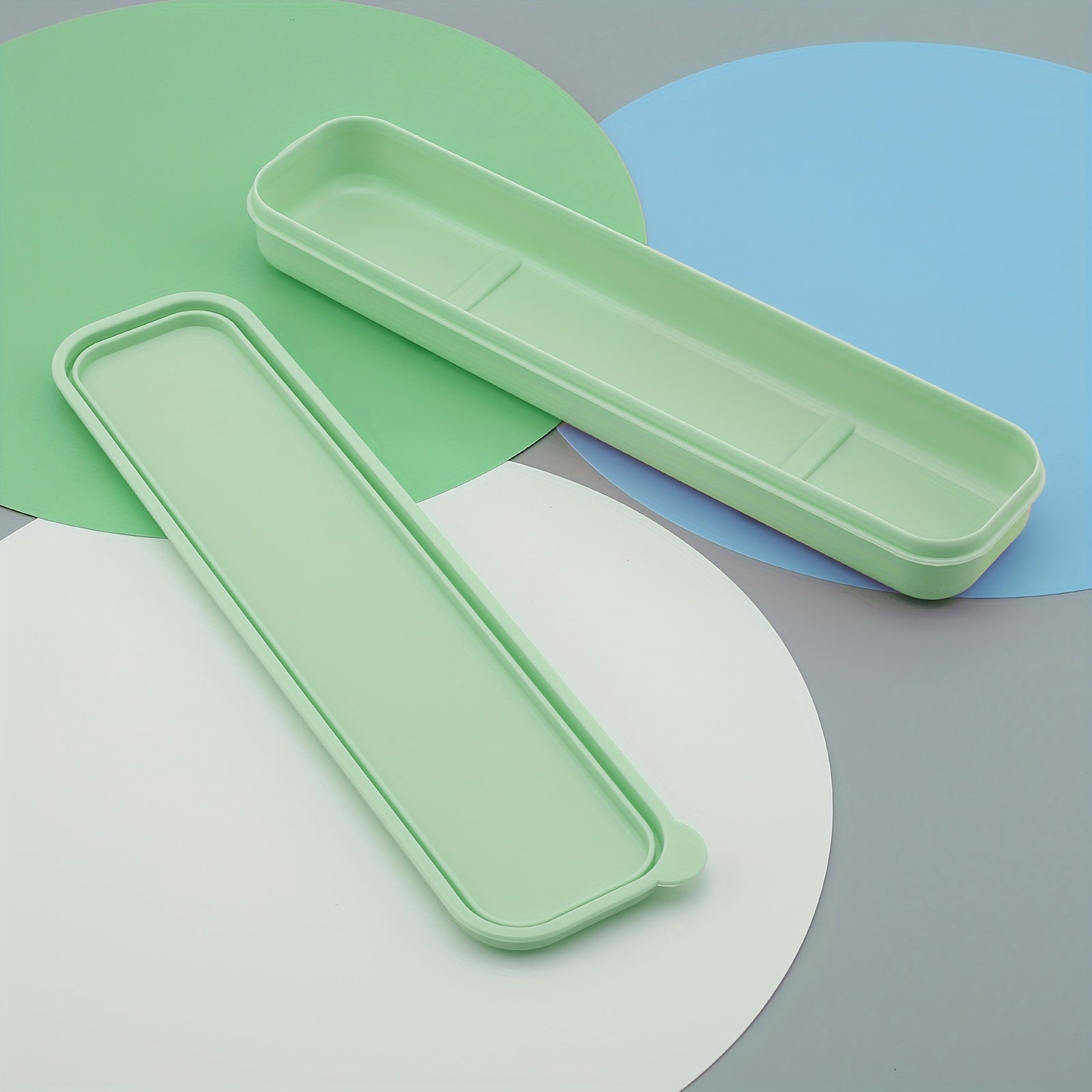 Organizador de cubiertos de plástico portátil para viajes y almacenamiento en la cocina