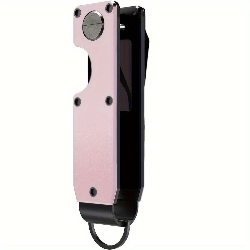 Men's Compact Metallic Key Holder, Minimalist Smart Keychain for 2-6 Keys