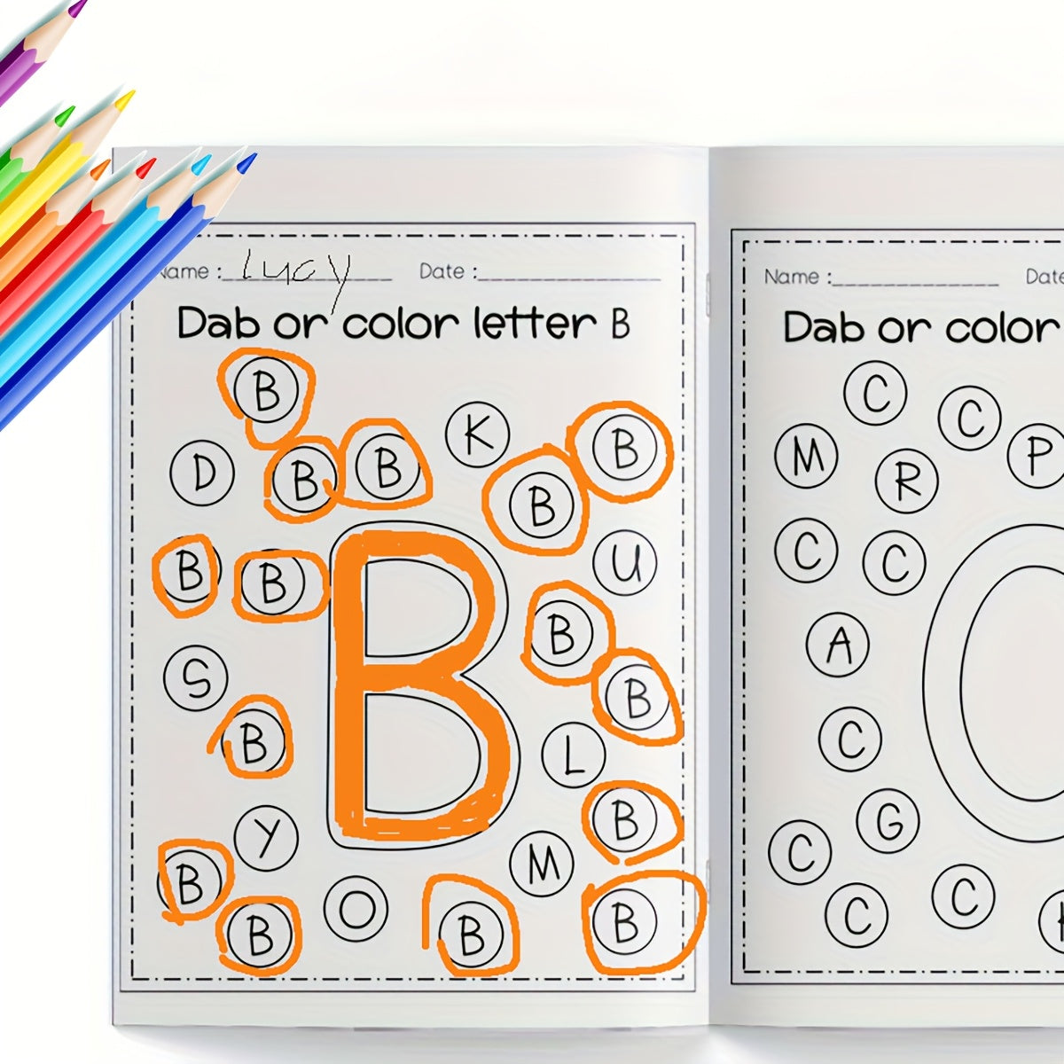 Children's Alphabet Coloring Book for Kids Ages 3-8 with Fun Letter Illustrations