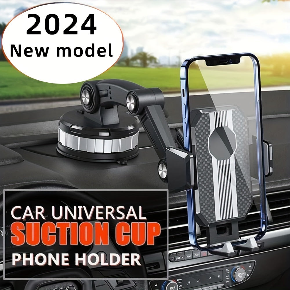 Universal Mechanical Truck Phone Holder With Suction Cup 360° Rotation