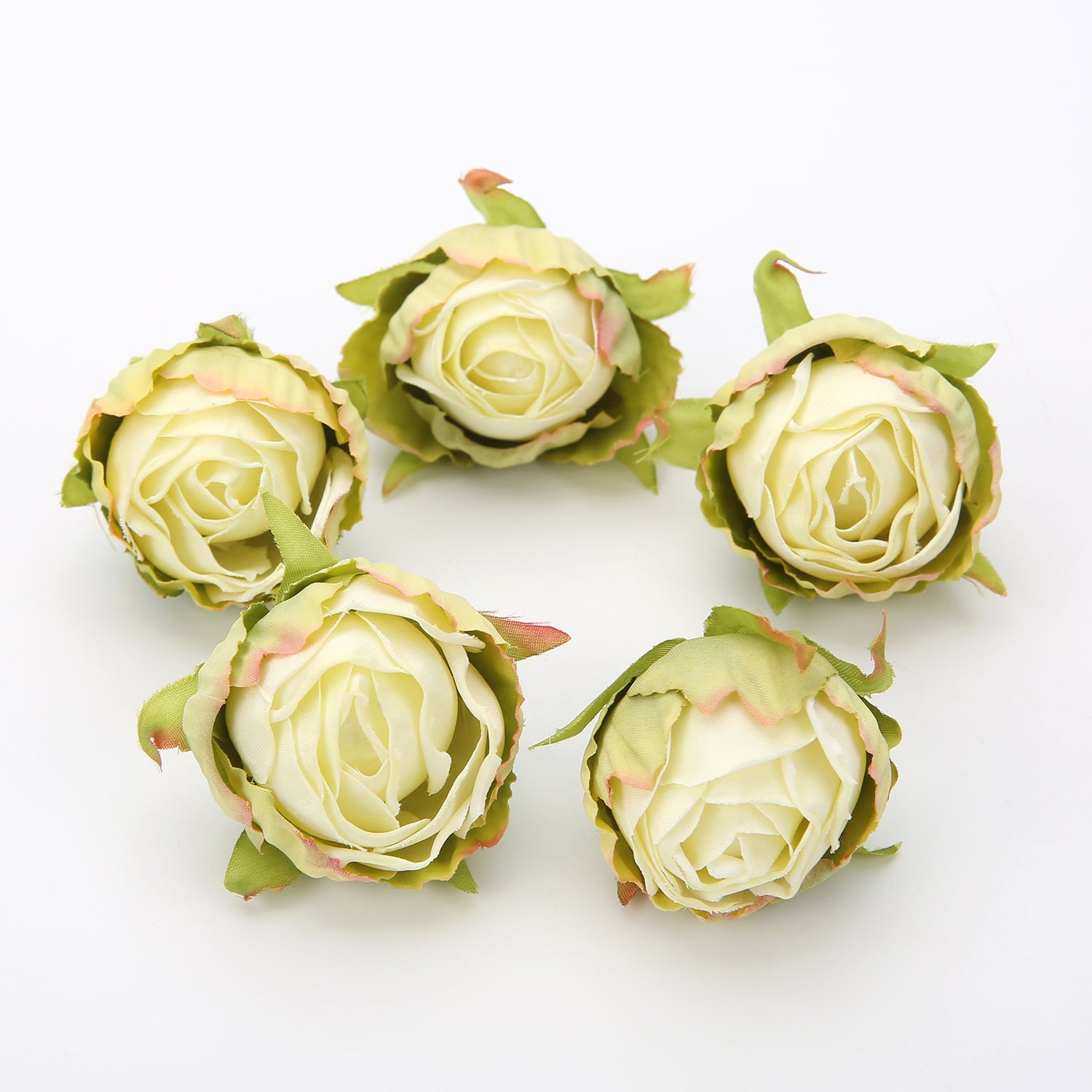 10 Pieces Silk Rose Tea Buds for Wedding Bouquets and Christmas Decorations