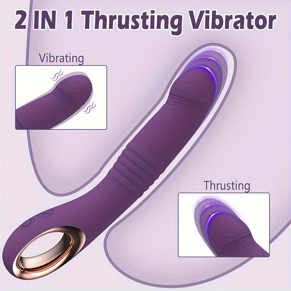 Adult Silicone Rechargeable Dual Vibration Toy for Women and Couples