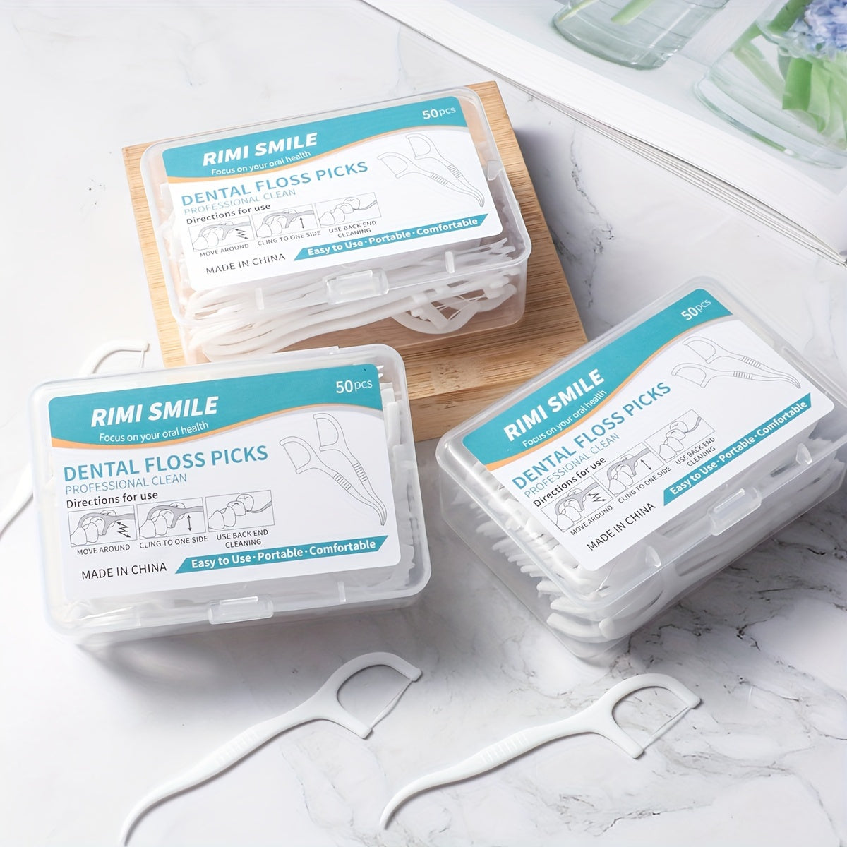 Dental Floss Sticks Interdental Cleaning 50/150/300 Pcs Portable Deep Cleaning