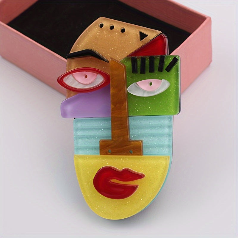 Acrylic Cat Brooch Cartoon Animal Pin for Clothing and Bags