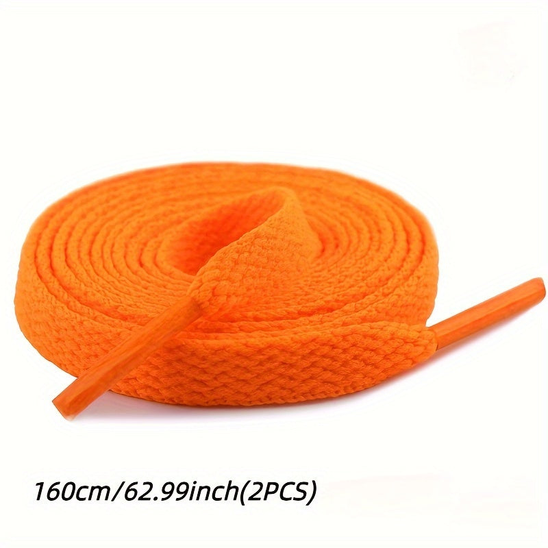 2 пары плоских повседневных спортивных шнурков для кроссовок, белые, 45 дюймов