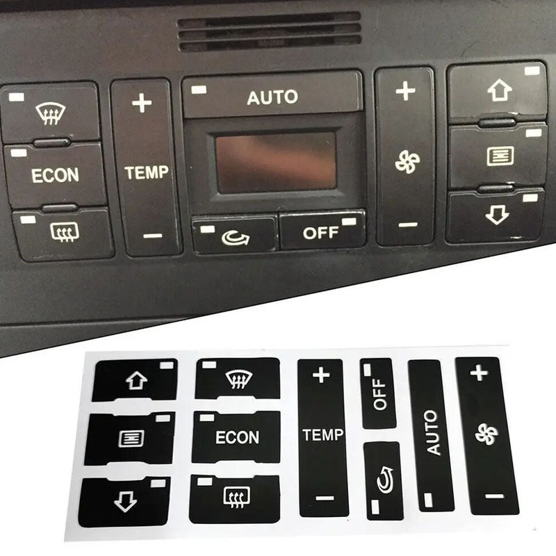 Наклейки на автомобильные кнопки кондиционера для Audi A3 8L A2 интерьера
