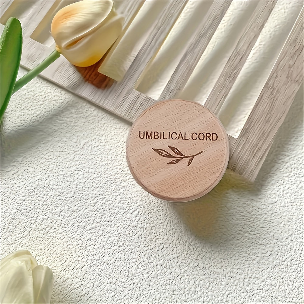 Wood Keepsake Box for Umbilical Cord Storage Engraved Memory Container for Birth or Birthday Gift