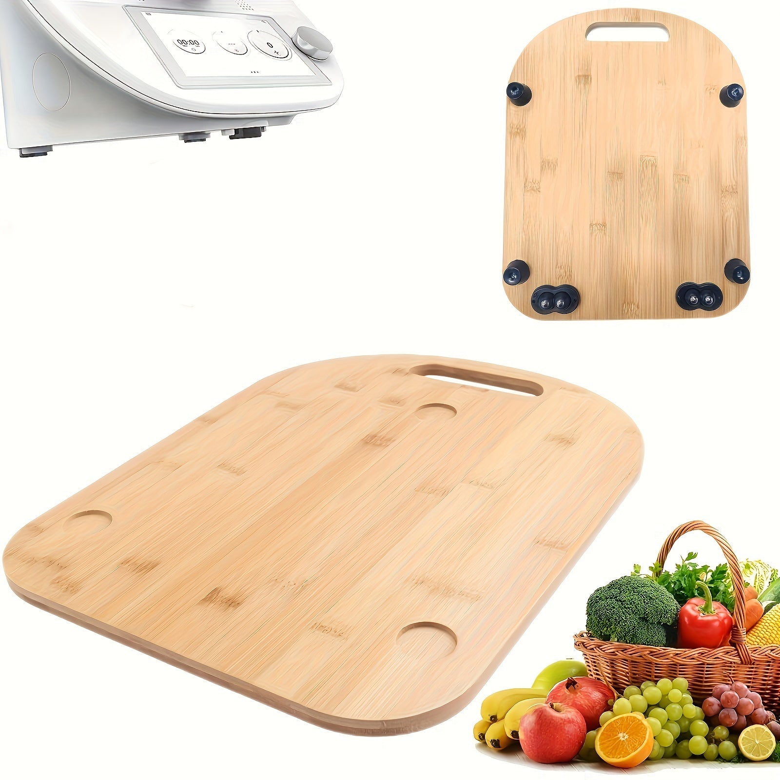 Premium Wooden Sliding Plate for Food Processors Outdoor Cooking Durable Acrylic Option