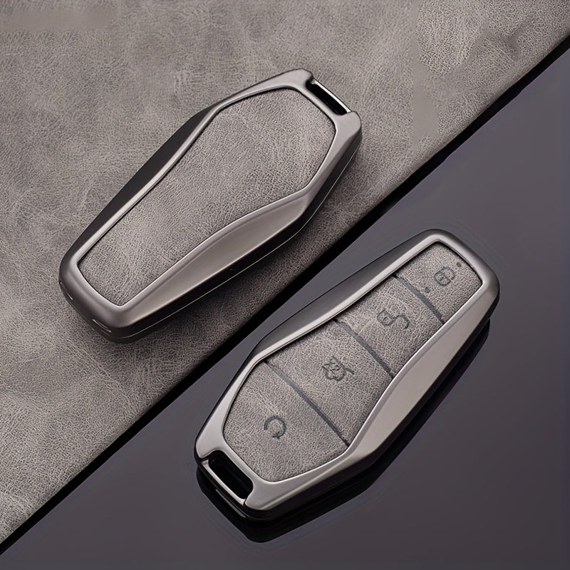 Car Key Cover Shell for EV Fob Alloy Style Key Case Durable Protector