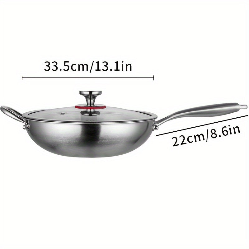 Одна сковорода для яиц из нержавеющей стали с молотковым узором - долговечная антипригарная поверхность, идеальна для жарки яиц, жарки и различных кулинарных задач; незаменимые кухонные инструменты и аксессуары.