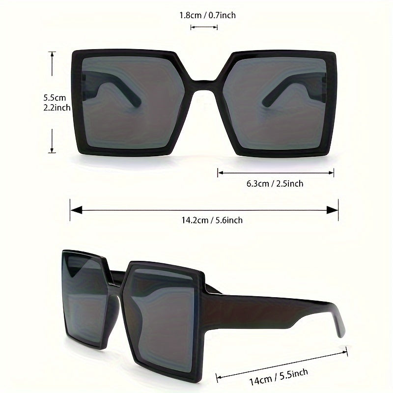 Set of 5 Y2K Cat Eye Glasses for Women Black Polycarbonate Decorative Eyewear