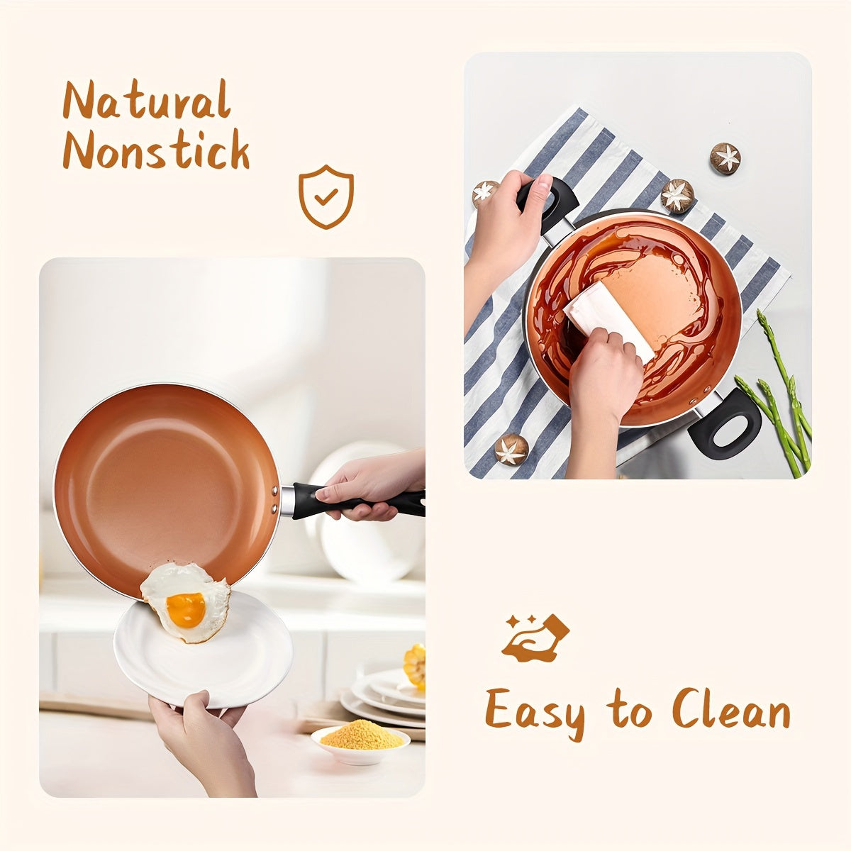 10 yoki 15 dona nonstick pishirish to'plami, alyuminiydan tayyorlangan, oshxona pishirish qozonlari va qozonlar bilan birga, mustahkam nonstick qoplamasi mavjud, PFOA va kadmiydan xoli.