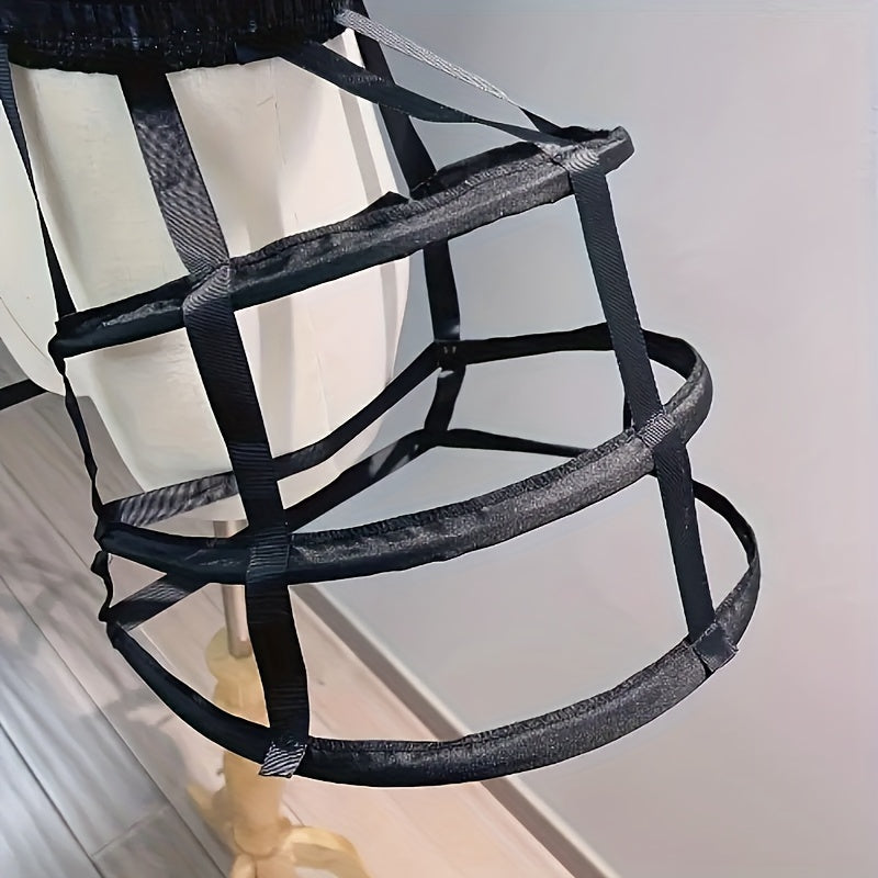 Supportive Three-Tiered Baroque Birdcage Skirt Elegant Art Deco Lolita Skirt for Role-Playing