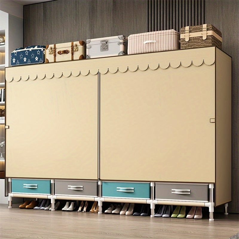 Современный стальной шкаф с 3 ящиками и вешалками для общежитий и аренды