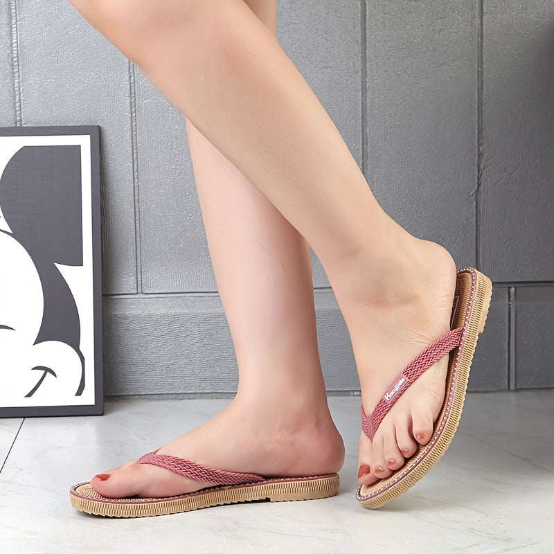 Women's Slip-On Open-Toe Sandals Non-Slip Rubber Sole Casual Summer