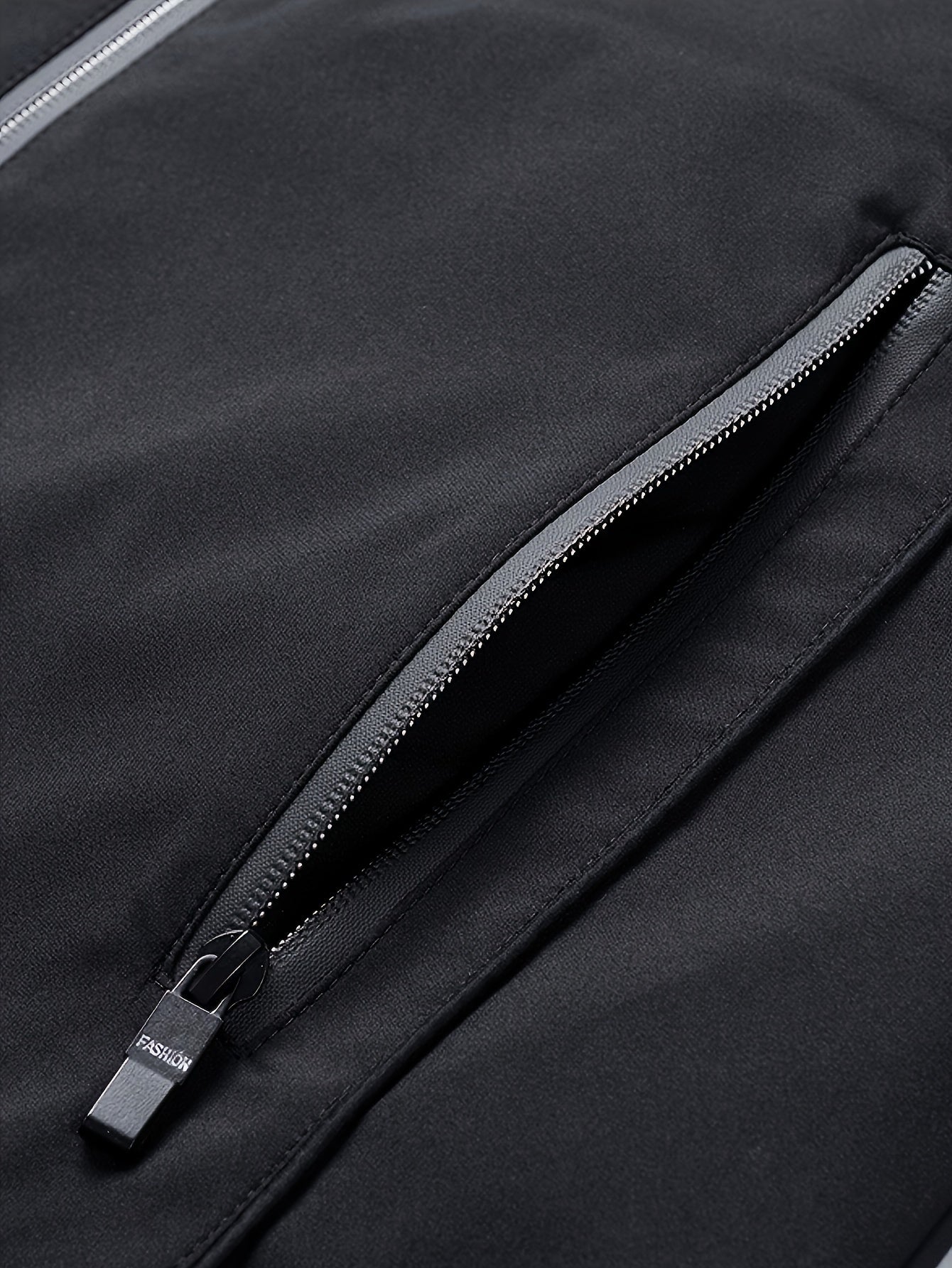 Men's Windbreaker Jacket with Letter Print Hooded Zipper Pockets for Spring and Fall Outdoor Activities