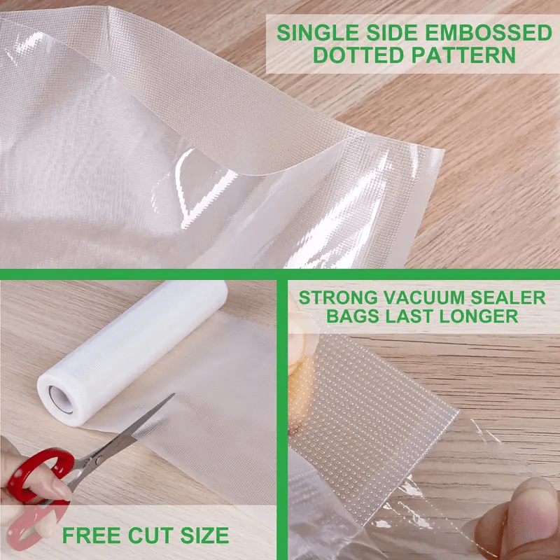 5-Piece 5.0 Meter Vacuum Sealer Bags for Food Storage and Preservation