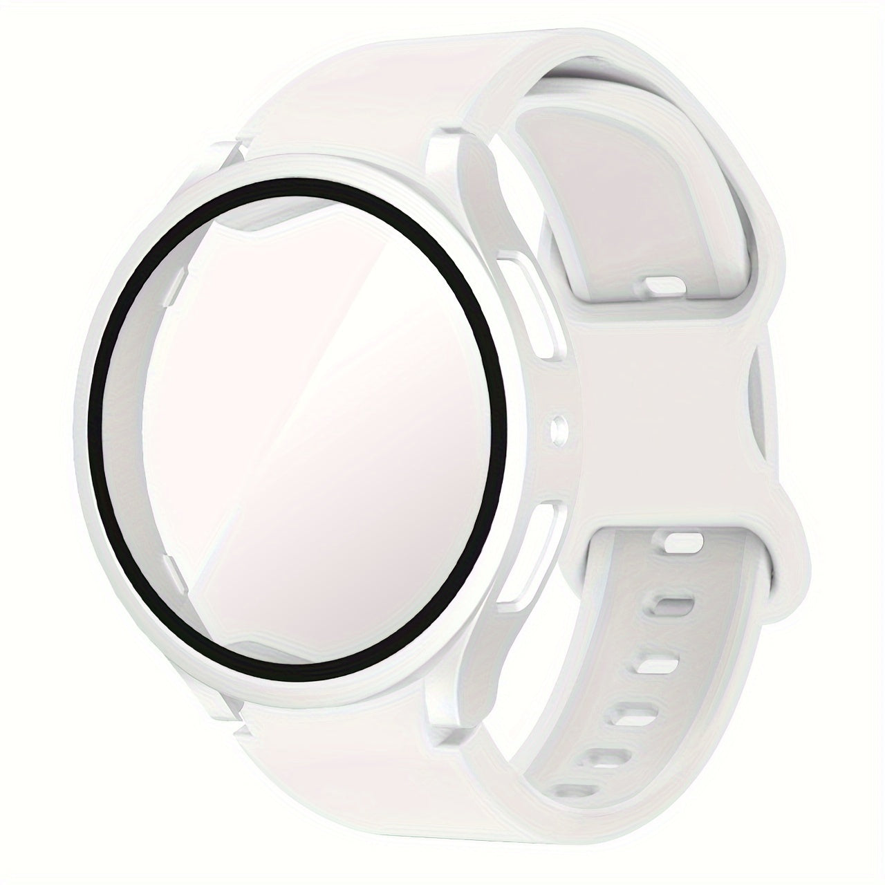 Waterproof Silicone Watch Band and Case Protector for Samsung Galaxy Watch 7/6/5/4 40mm 44mm Butterfly Design