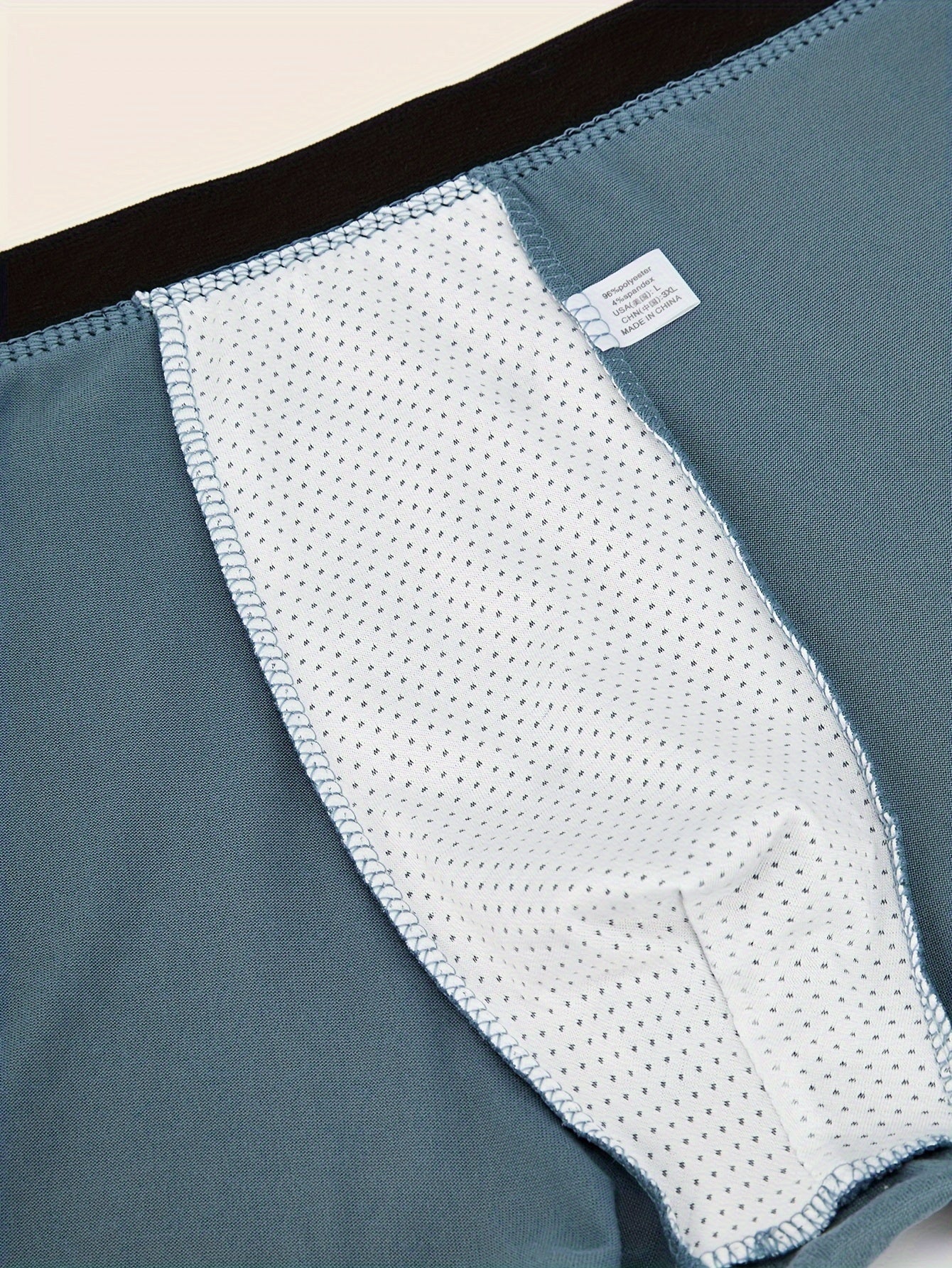 10pcs Men's Random Print Flat-Crotch Underwear Soft Breathable Polyester Spandex