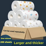 200 Reusable Washable Non-Woven Polyester Cleaning Cloths Multi-Purpose Kitchen Bathroom Towels