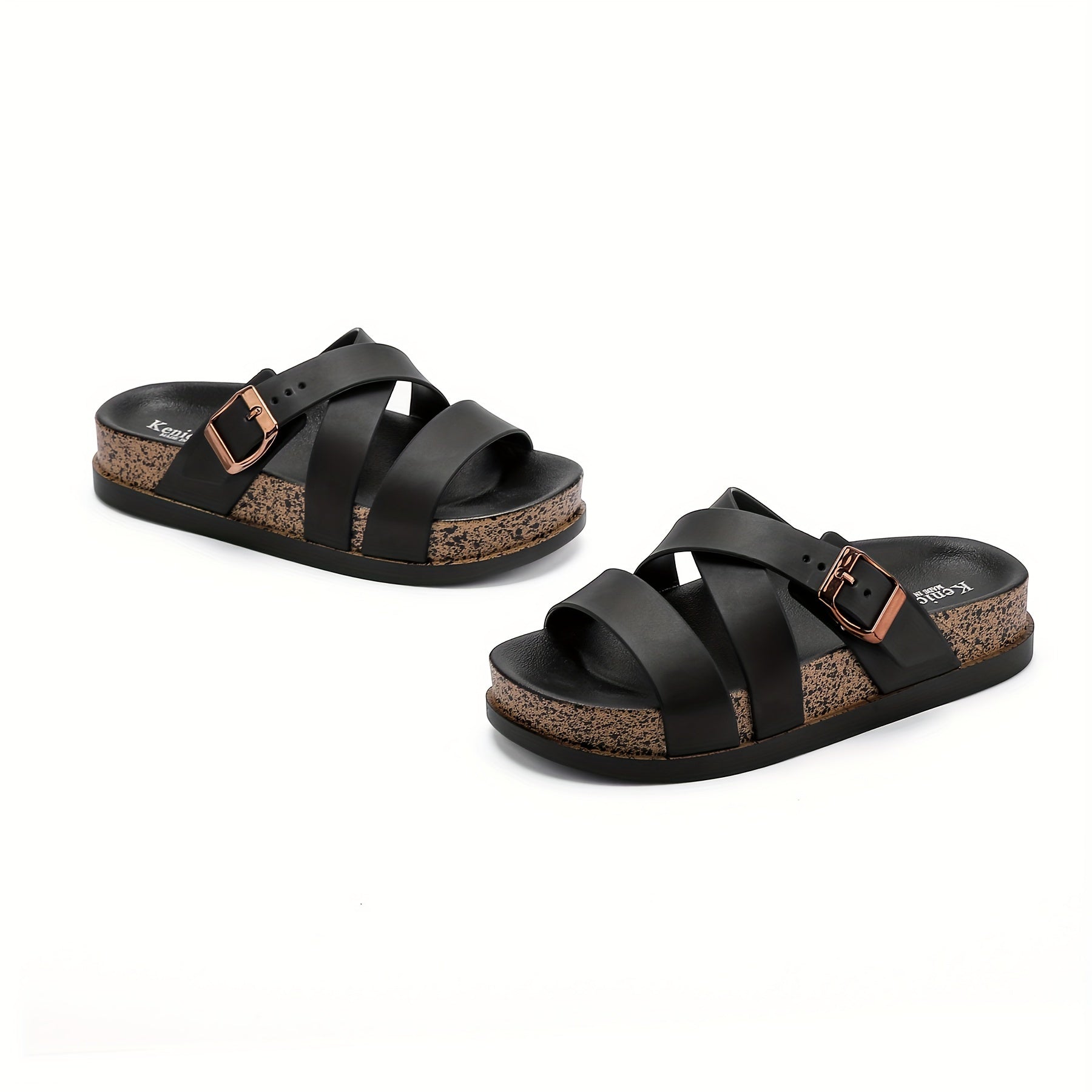Women's Platform Cross Strap Slippers Outdoor Sandals Anti Slip Beach Shoes