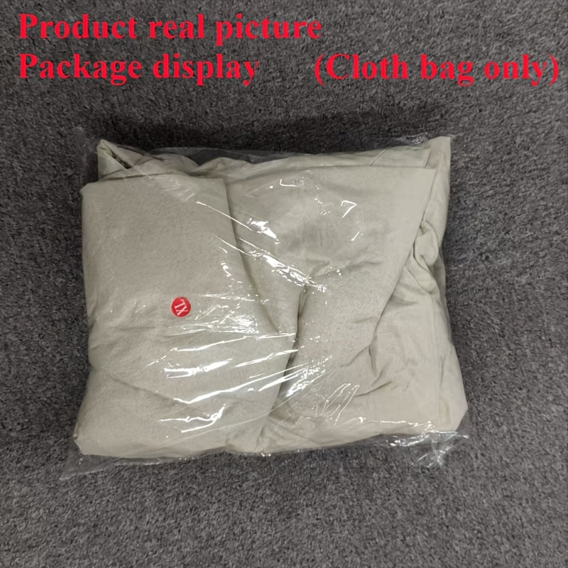 Portable Beanbag Chair for Camping and Home Decor Woven Chambray Ergonomic Space-Saving