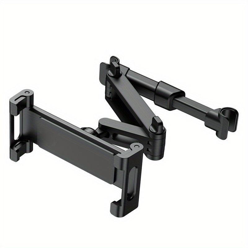 Adjustable Black ABS Headrest Mount for iPad and Phone Car Interior
