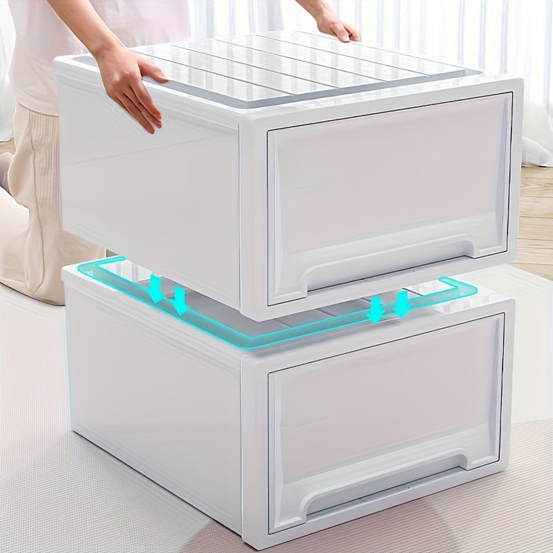 Stackable Plastic Storage Box for Clothes Toys Snacks Books and Sundries