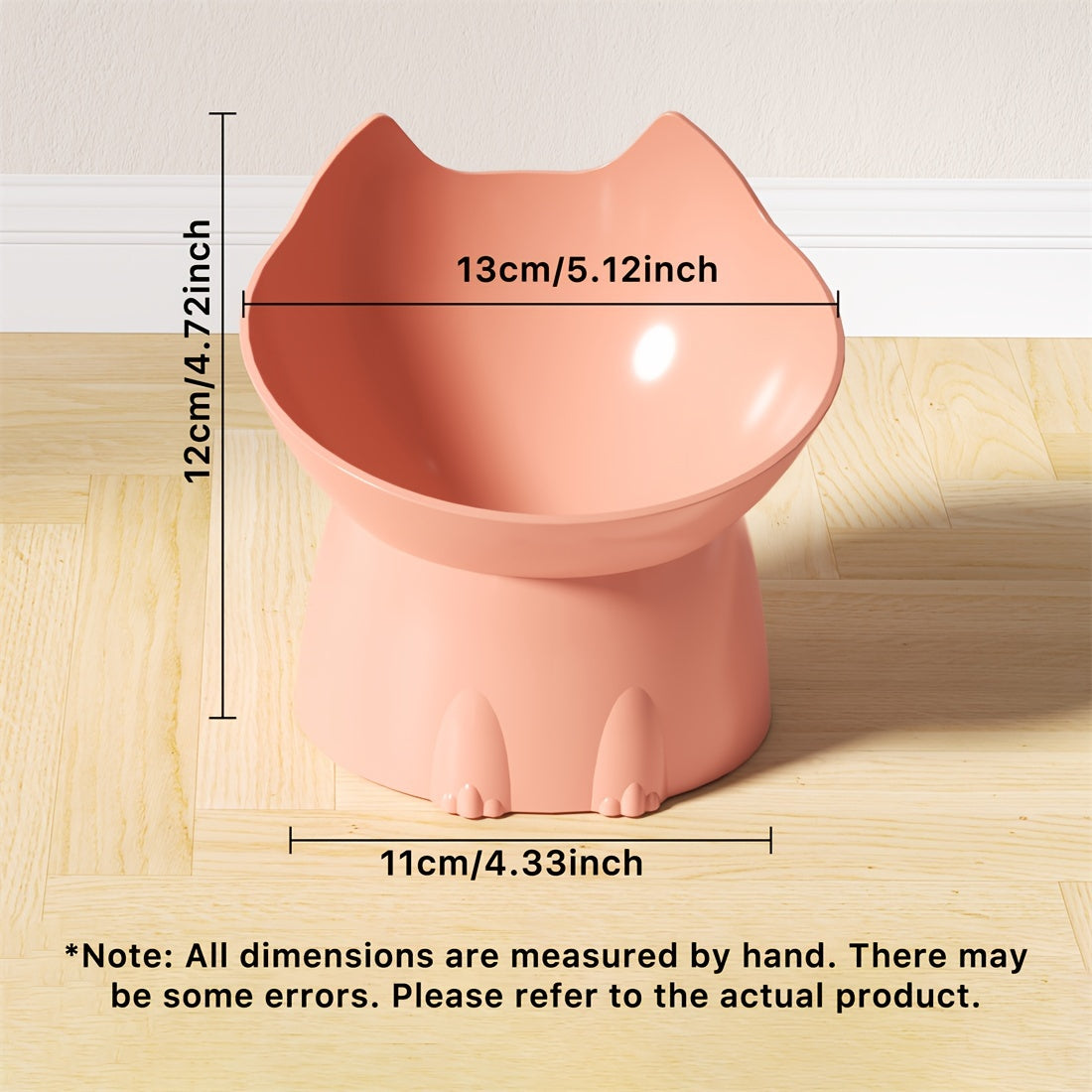 Slanted Plastic Pet Feeder for Cats and Dogs with Neck-Friendly Design