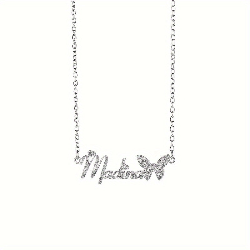 Qushchali nomli taqinchoq, zanglamaydigan po'latdan, mat, shaxsiy zargarlik buyumlari, tug'ilgan kunlar va maxsus tadbirlar uchun