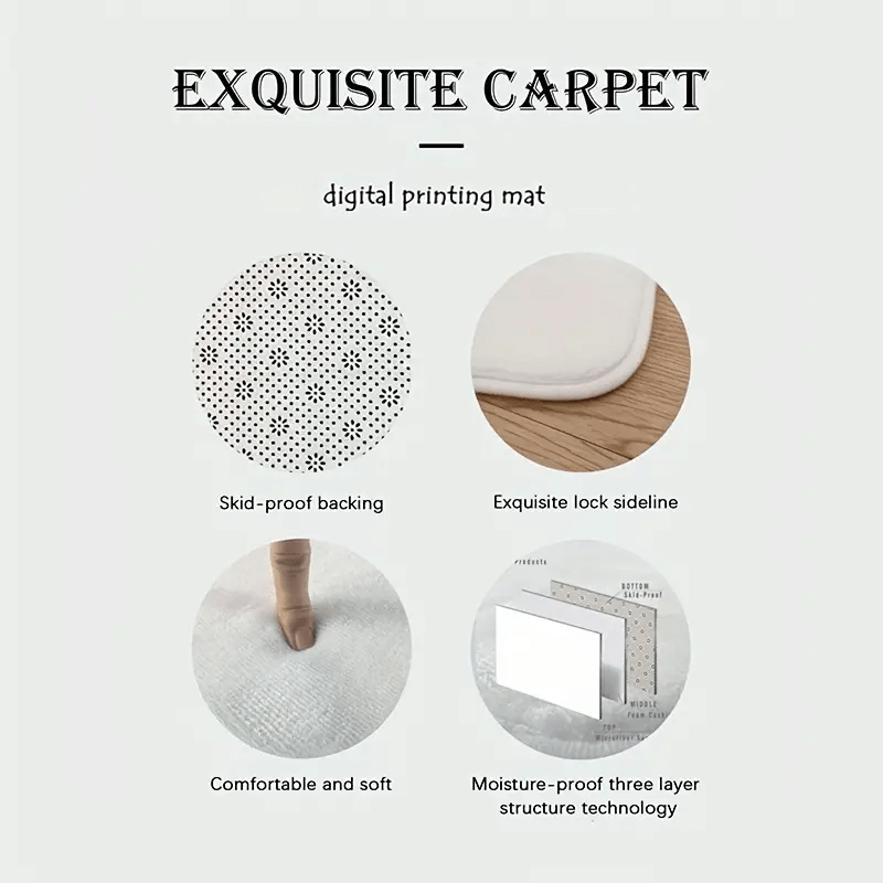 Spring Floral Bird Door Mat, Anti-Fatigue, Machine Washable, Non-Slip, 1.2cm Thick