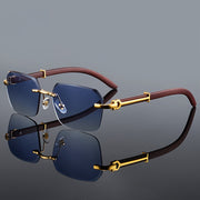 Men's Square Frameless PC Lens Fashion Sunglasses for Men