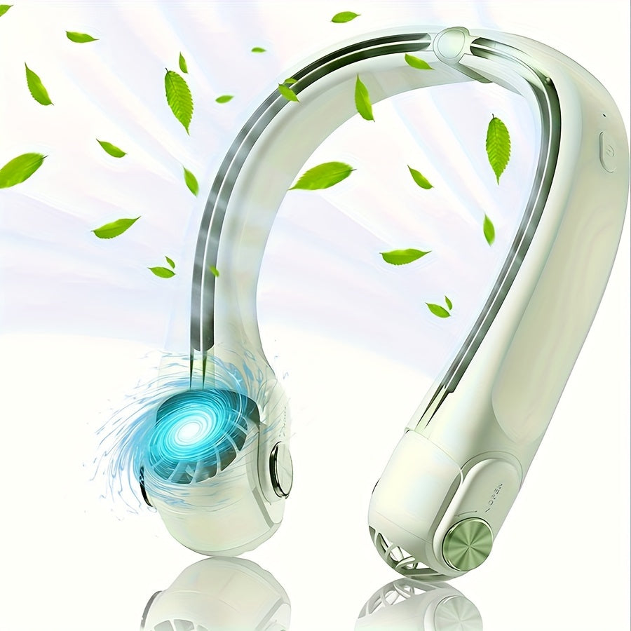 2024 Bladeless Portable Neck Fan with 360° Rotating Airflow Rechargeable