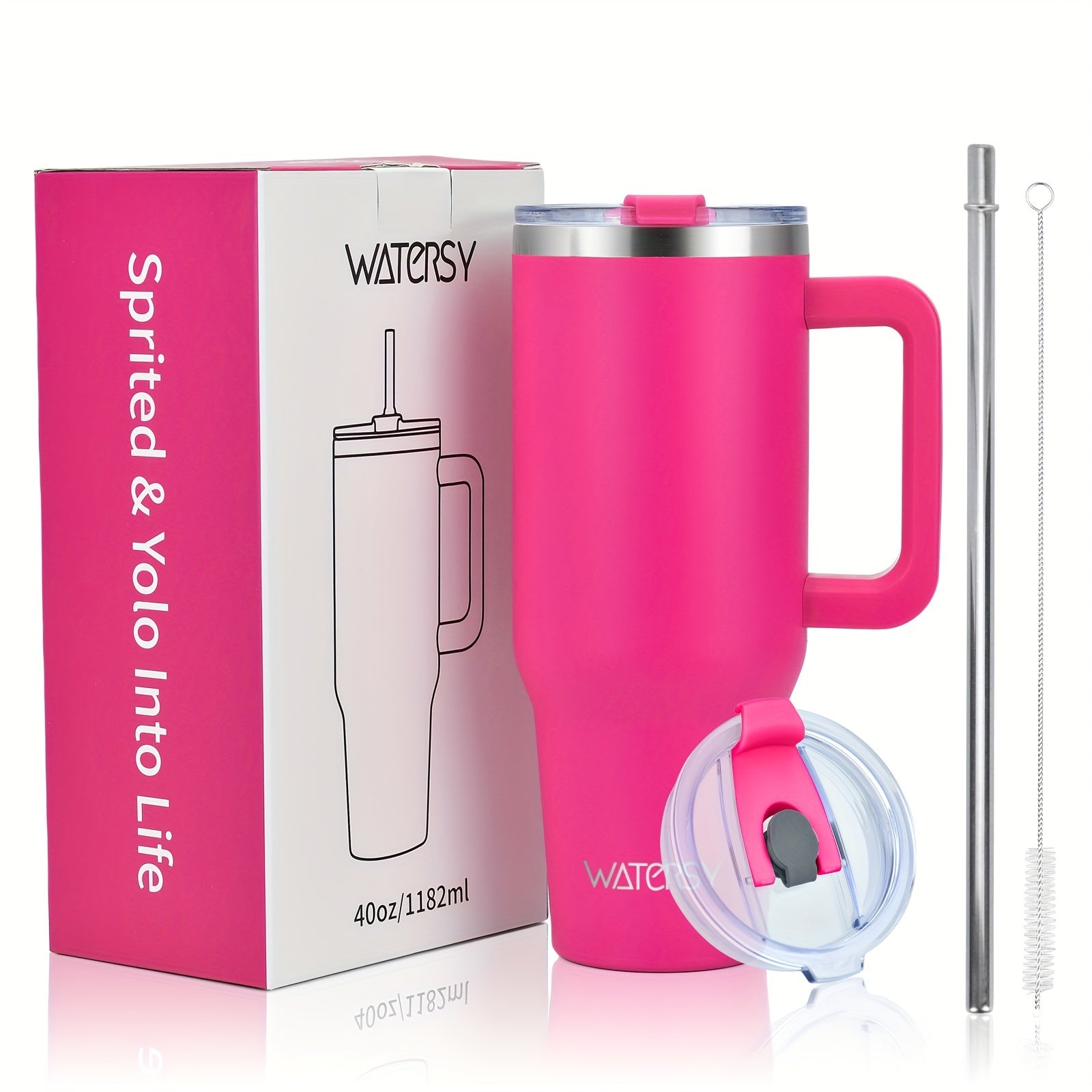 Insulated 30 oz/40 oz Tumbler with Handle and Straw Leakproof Stainless Steel