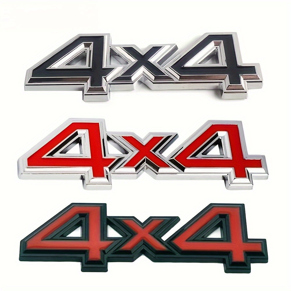 3D Metal 4X4 Car Emblem Waterproof Fade-Resistant Badge Easy Stick