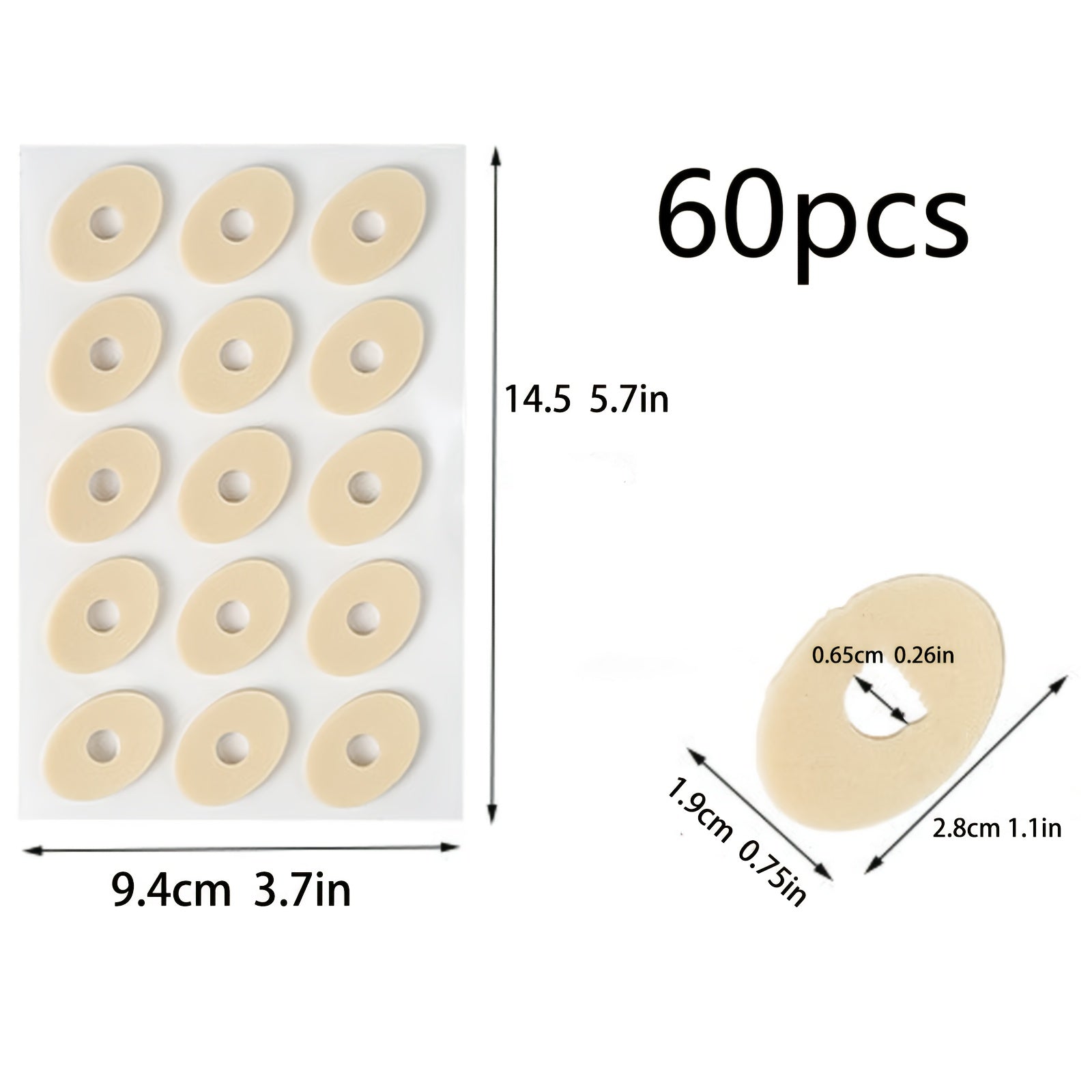 Unisex Latex Callus Foot Pads Set 60/90/150pcs for Heel Care Hiking