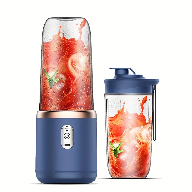 USB Rechargeable Juicer Cup with Dual-Chamber Design Portable Blender for Smoothies