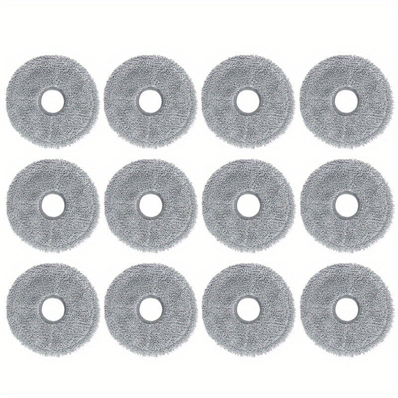 Set of 12 Microfiber Mop Cloths for Vacuum Cleaners, Durable, Floor Cleaning