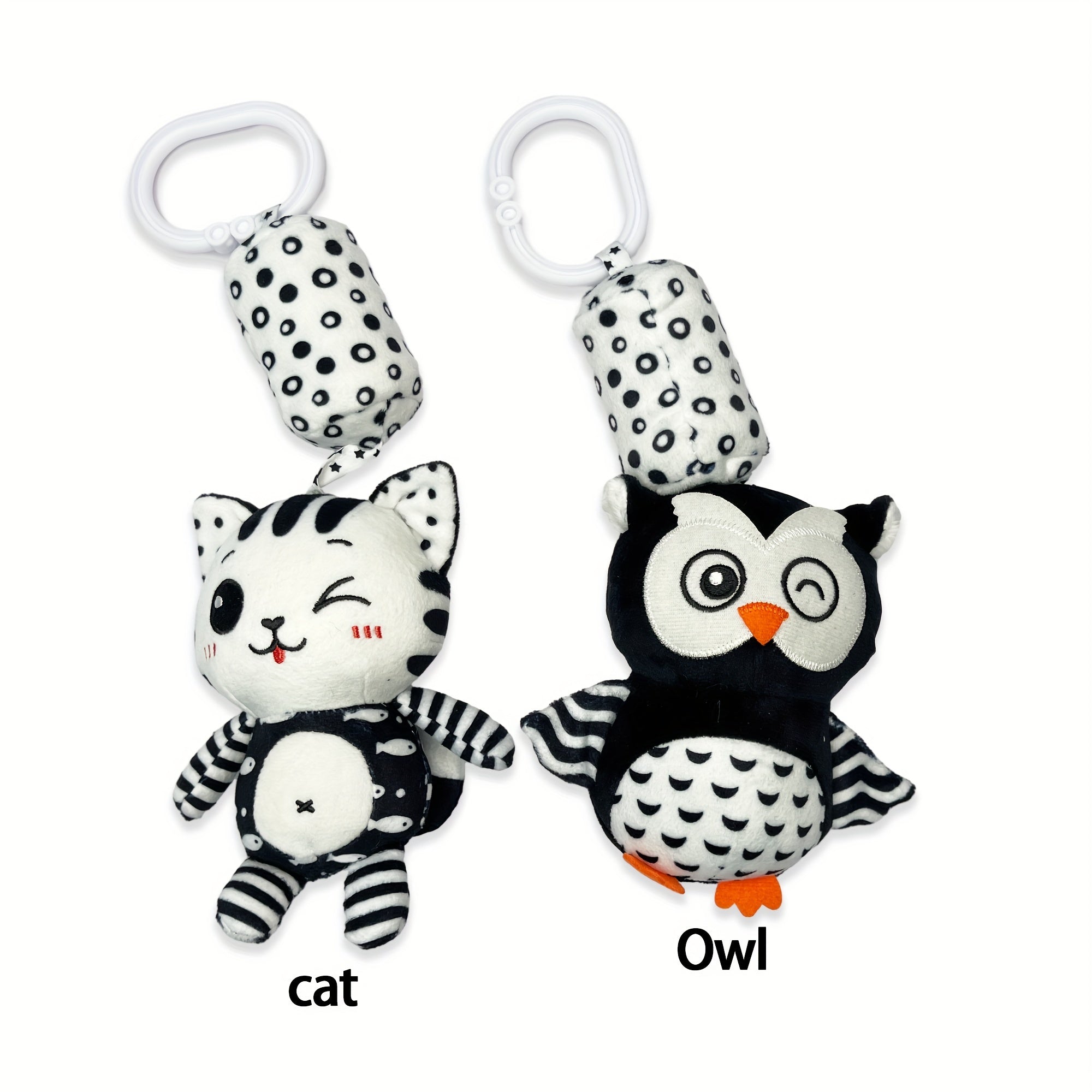 Baby Rattle Wind Chime for Visual Training and Development Black and White Toddler Gift