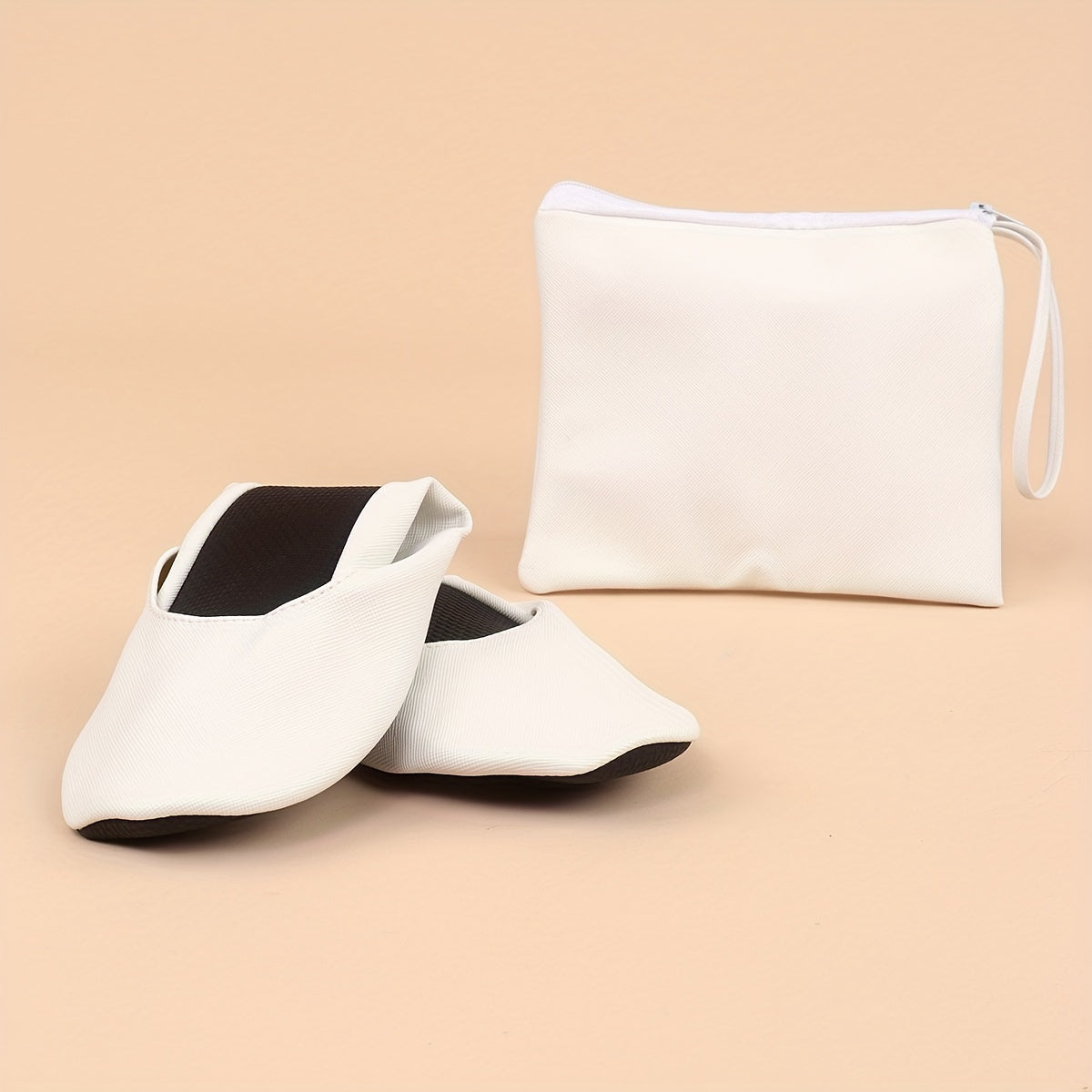 Zapatos planos ligeros de interior con patrón de cruz en negro para mujer