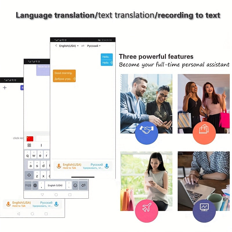 Portable Wireless Language Translator Device for Real-Time Voice and Text Translation